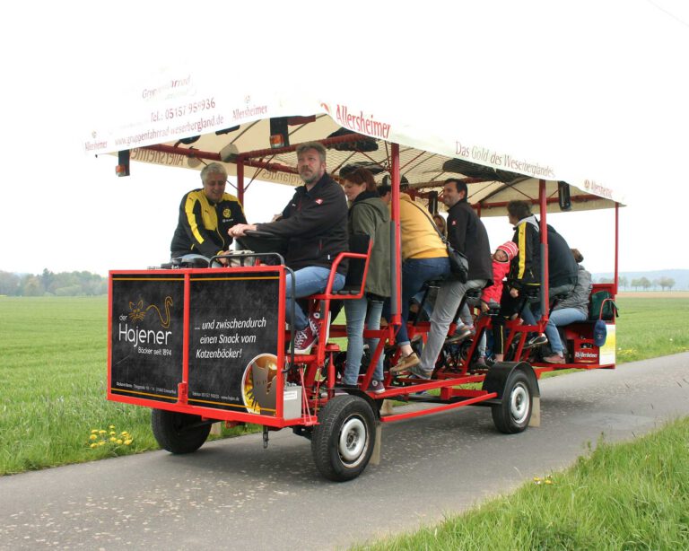 Das Gruppenfahrrad in Bewegung